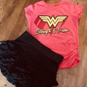 GUC Girls Wonder Woman SS T & Justice Skirt  6/7